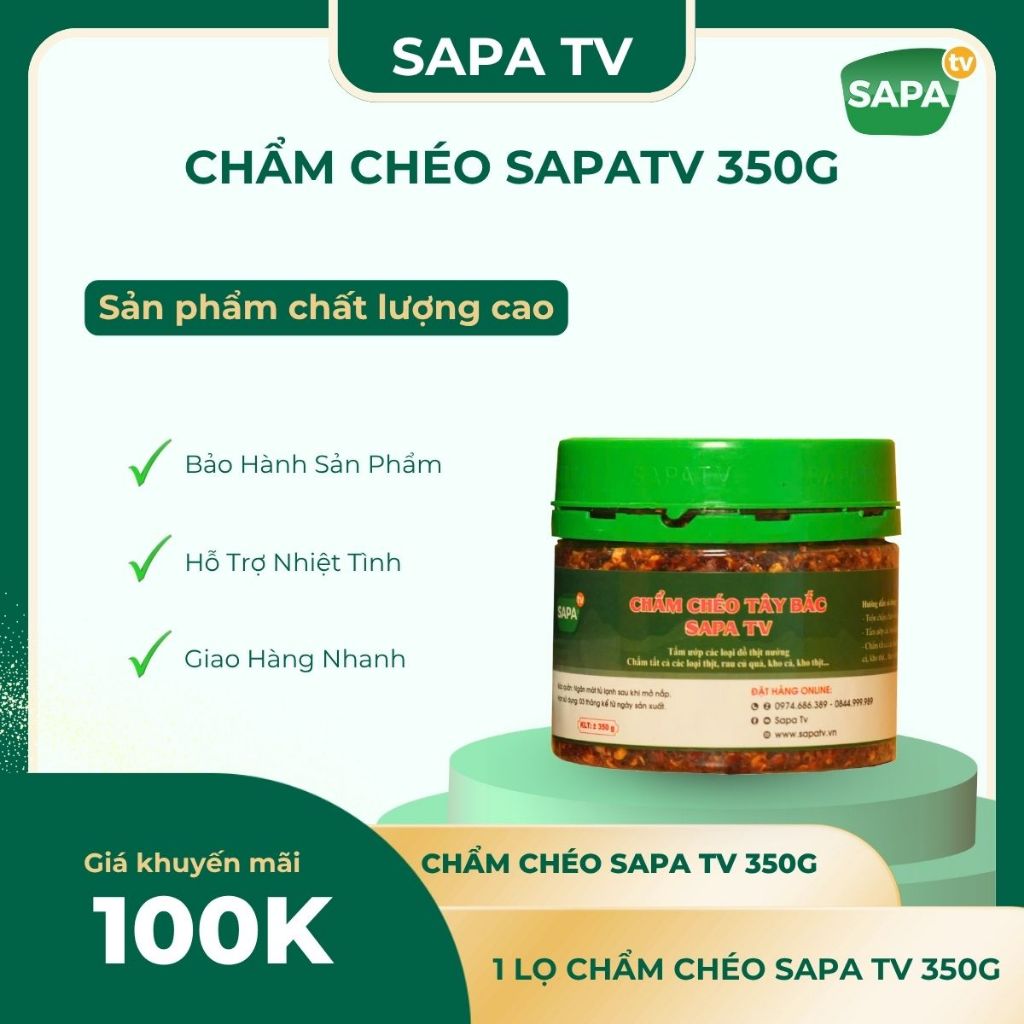 1 LỌ CHẨM CHÉO SAPA TV 350G - HÀNG CHÍNH HÃNG