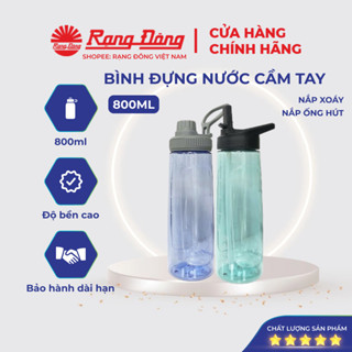 Bình Nước Thể Thao Rạng Đông 800ml Có Nắp Ống Hút Hoặc Nắp Xoáy Chất Liệu Nhựa An Toàn Cho Học Sịnh Tập Gym