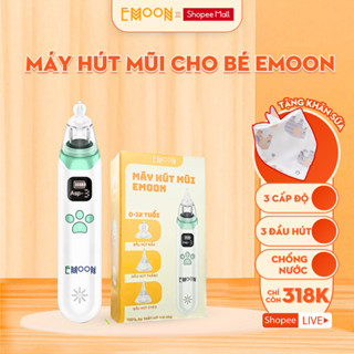 Máy hút mũi cho bé EMOON điện tử, phù hợp trẻ sơ sinh, hút nhẹ nhàng êm ái sạch sẽ an toàn không đau