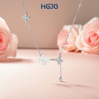  Dây Chuyền Bạc Nữ HGJG Hình Bướm Nhỏ Đính Đá Bạc 925 Thời Trang Xinh Xắn Thích Hợp Đi Chơi 