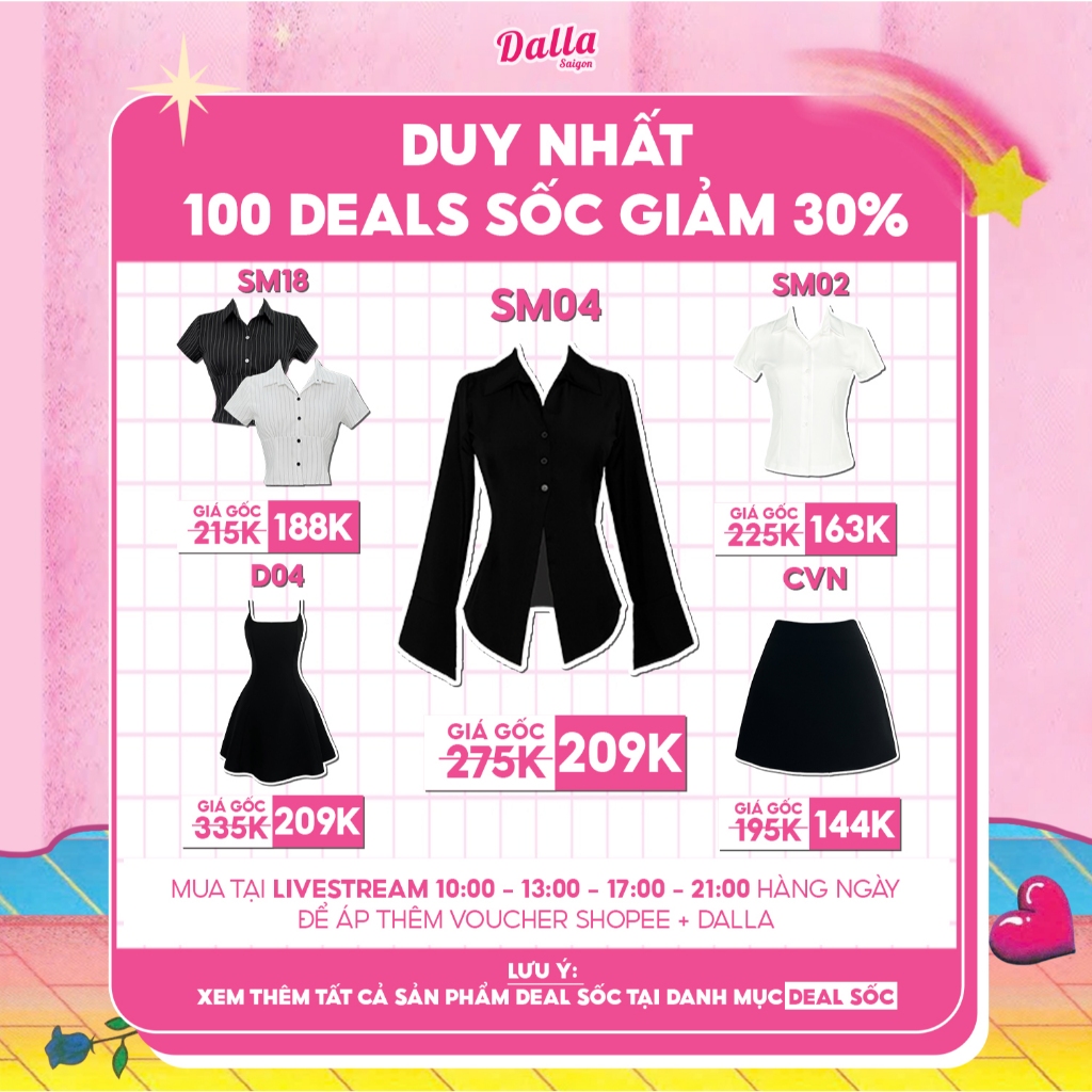 DALLA Áo sơ mi trắng nữ phom ôm tay dài (SM04) Harlin Shirt | BigBuy360 - bigbuy360.vn