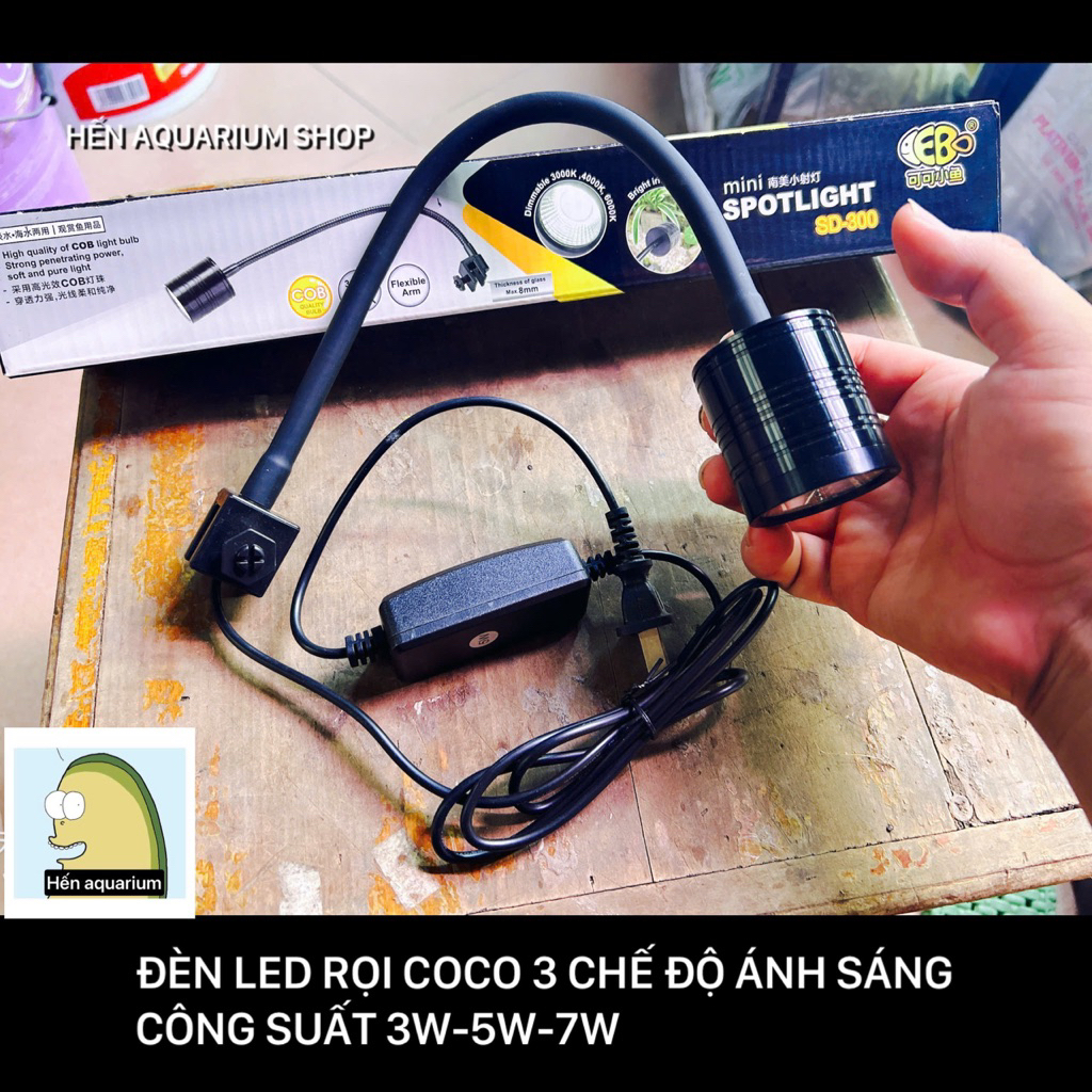 Đèn Led rọi Coco 3 chế độ màu cho bể cá