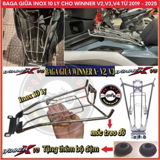Baga Inox 10ly Winner X V2 V3 V4 Từ 2019-2025/ Winner R 2026 – Màu Sơn Đen, Xi Màu Titan, Inox Trắng