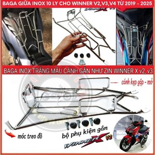 Baga Inox 10ly Winner X V2 V3 V4 Từ 2019-2025/ Winner R 2026 – Màu Sơn Đen, Xi Màu Titan, Inox Trắng