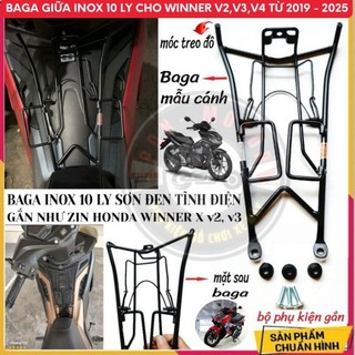 Baga Inox 10ly Winner X V2 V3 V4 Từ 2019-2025/ Winner R 2026 – Màu Sơn Đen, Xi Màu Titan, Inox Trắng