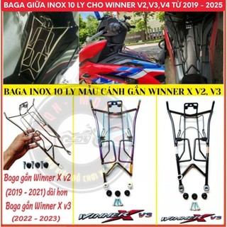 Baga Inox 10ly Winner X V2 V3 V4 Từ 2019-2025/ Winner R 2026 – Màu Sơn Đen, Xi Màu Titan, Inox Trắng