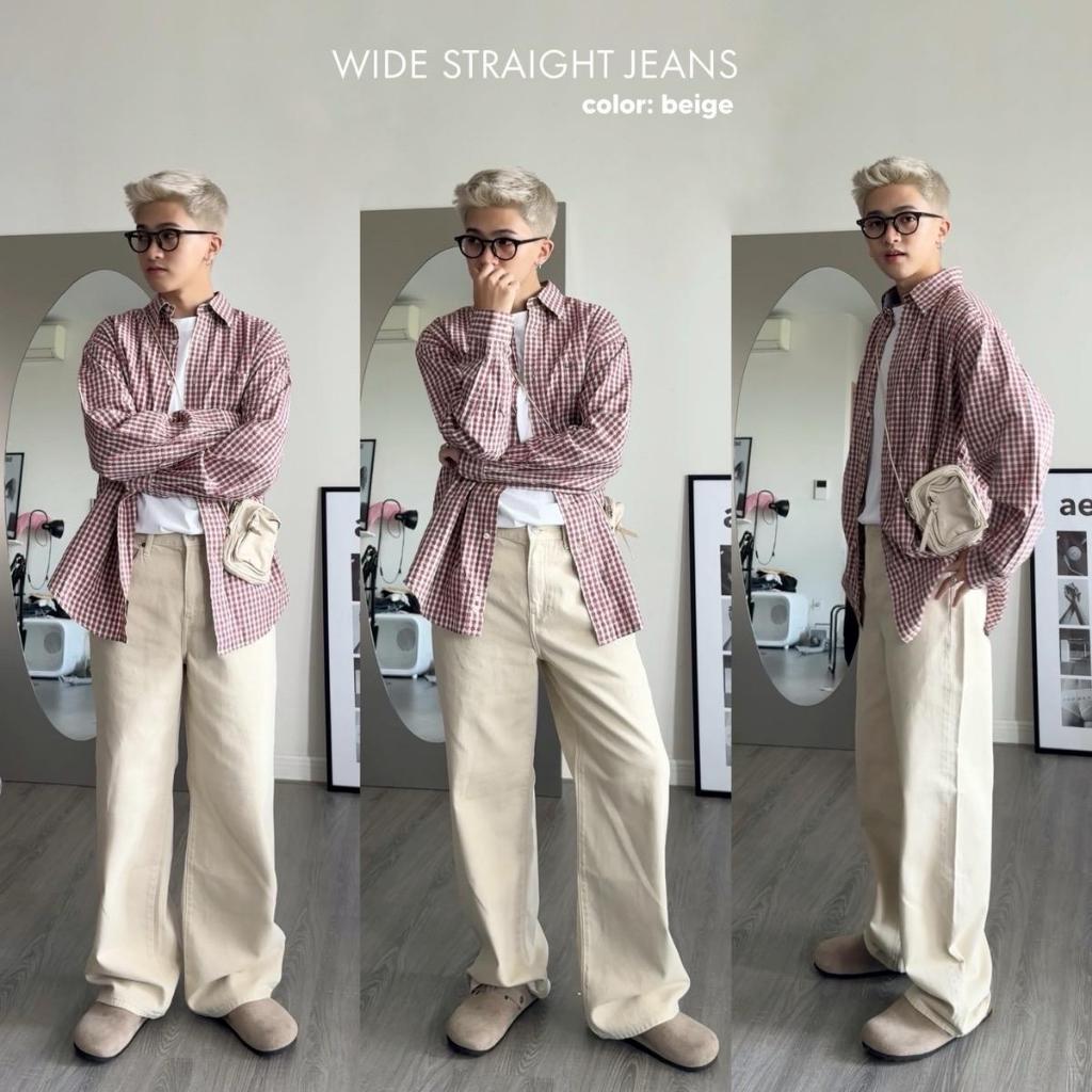 ALL WIDE STRAIGHT JEANS WHOSE - Quần jeans ống đứng unisex nam nữ Whose Studio | BigBuy360 - bigbuy360.vn