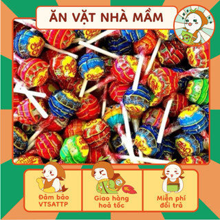 Combo 20 chiếc kẹo mút chupa chups hương trái cây đủ vị, ăn vặt cổng trường, Ăn Vặt Nhà Mầm.