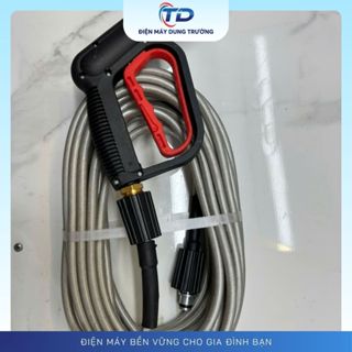 Ống Dây Máy Rửa Xe Cao Áp Cao Cấp 3 Lớp Kèm Súng Sịt - Cho Máy Bơm Áp Lực Cao - Điện Máy Dung Trường