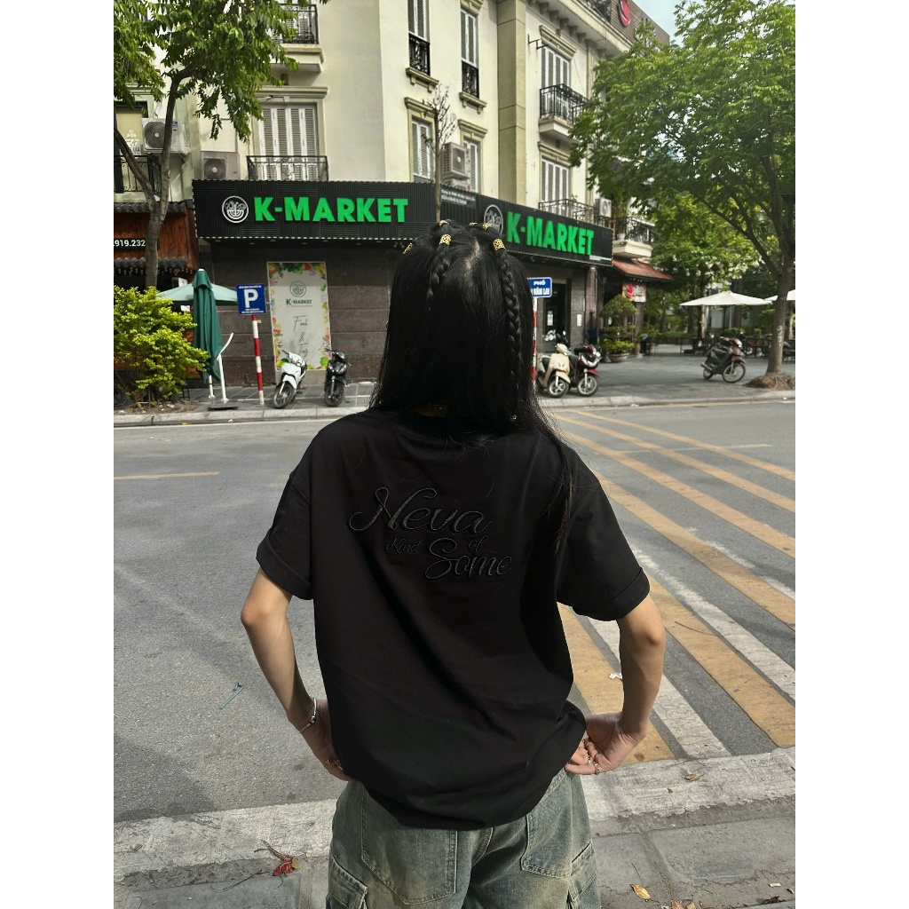 Áo Thun Boxy Neva Kind Of Some Cotton 250gsm Local Brand Nevasome Thêu Nổi Tay Lỡ Form Boxy Rộng Nam Nữ | BigBuy360 - bigbuy360.vn