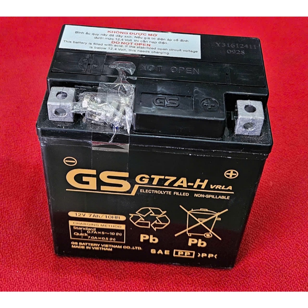 Ắc Quy Xe Máy GS GT7A-H dùng cho Honda SCR , SH, @, Dylan, Lead đời cũ, PIAGGIO LIBETTY I,E