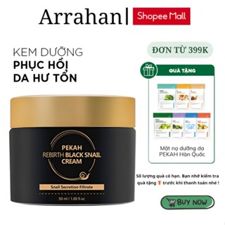 Kem Dưỡng Ốc Sên Chống Lão Hóa Giúp Mờ Thâm Giảm Tàn Nhang PEKAH Rebirth Black Snail Cream 50ml