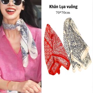 Khăn turban lụa vuông 70x70cm nam nữ unisex phong cách hiphop BTS EXO streetwear quấn đầu làm áo thắt nơ quấn tóc-Mã 715