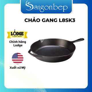 Chảo gang lodge l8sk3- hàng chính hãng