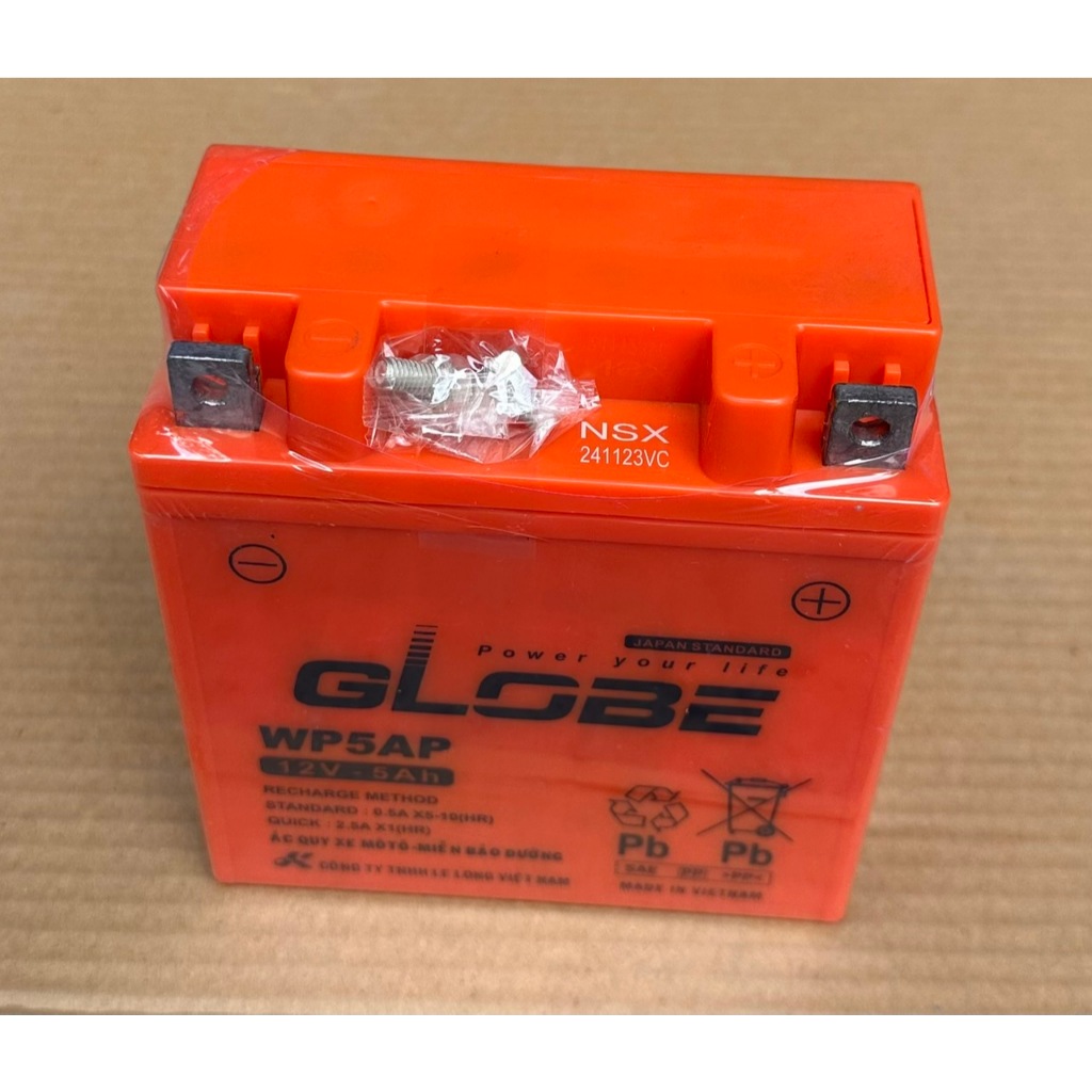 Ắc quy xe máy Globe 12V 5Ah WP5AP