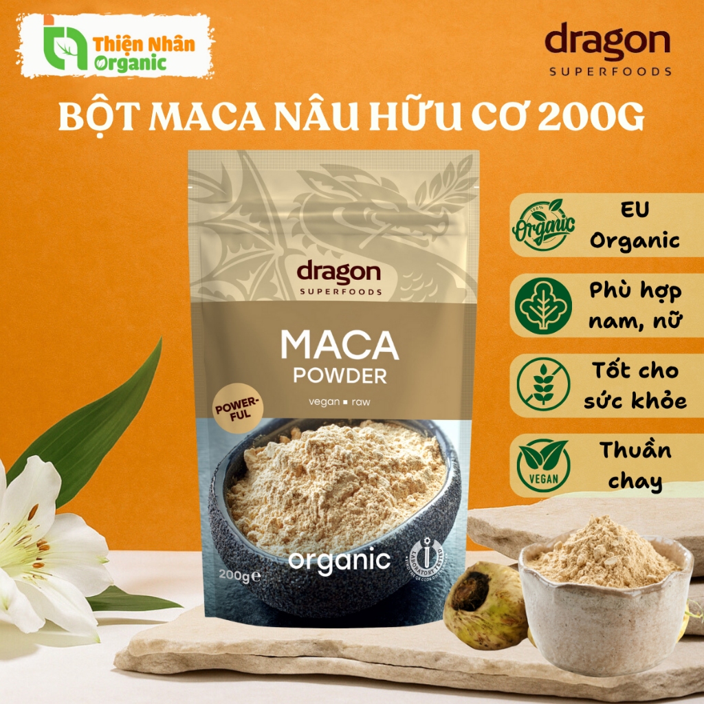 Bột Maca Hữu Cơ Dragon Superfoods Diet Food Organic Maca Powder 200g