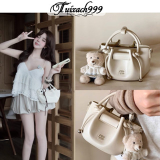 Túi xách nữ dễ thương dáng xô miệng nhúm 21cm Chio2nd – Túi đeo chéo đi chơi kèm gấu bông và ví mini