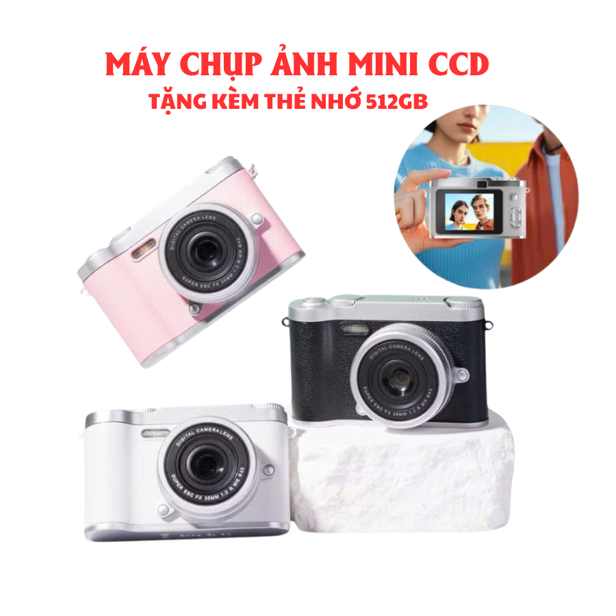 Camera Mini CCD 4K – Máy Ảnh Quay Video, Chụp Hình Full HD, Hỗ Trợ Thẻ Nhớ 512GB