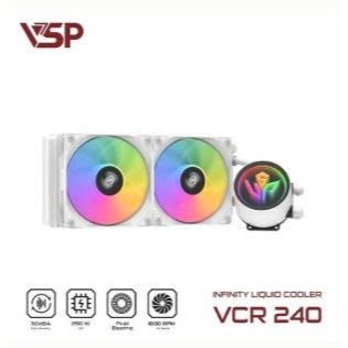 Tản nhiệt nước VSP Infinity Liquid Cooler VCR-240 TRẮNG ĐEN đa socket led vô cực - vcr240