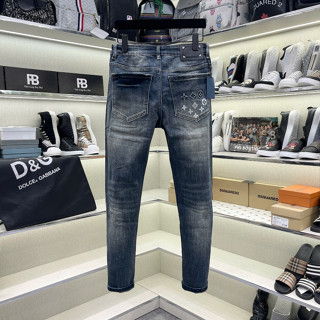 Quần jean nam lờ vê - Quần bò nam Eo Vì  slimfit wash xanh bụi trơn mài wash kẻ loang túi dập nổi vân