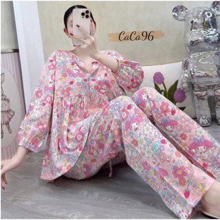 Đồ bộ tole nữ bộ lanh mặc nhà VNXK Hàng thiết kế cao cấp CACA96 PHOM TO 4 nút babydoll ,tay lở bồng bềnh mềm mỏng nhẹ.