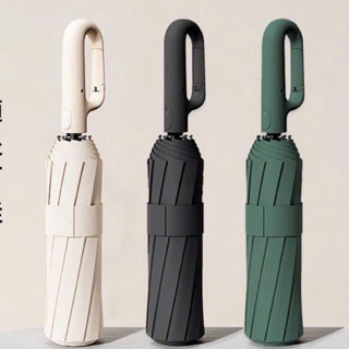 Ô Bấm Tự Động Có Móc Khoá. Tay Cầm Thiết Kế Đóng Mở Tự Động Chống Tia UV , Ô 24 Nan Cứng Cáp