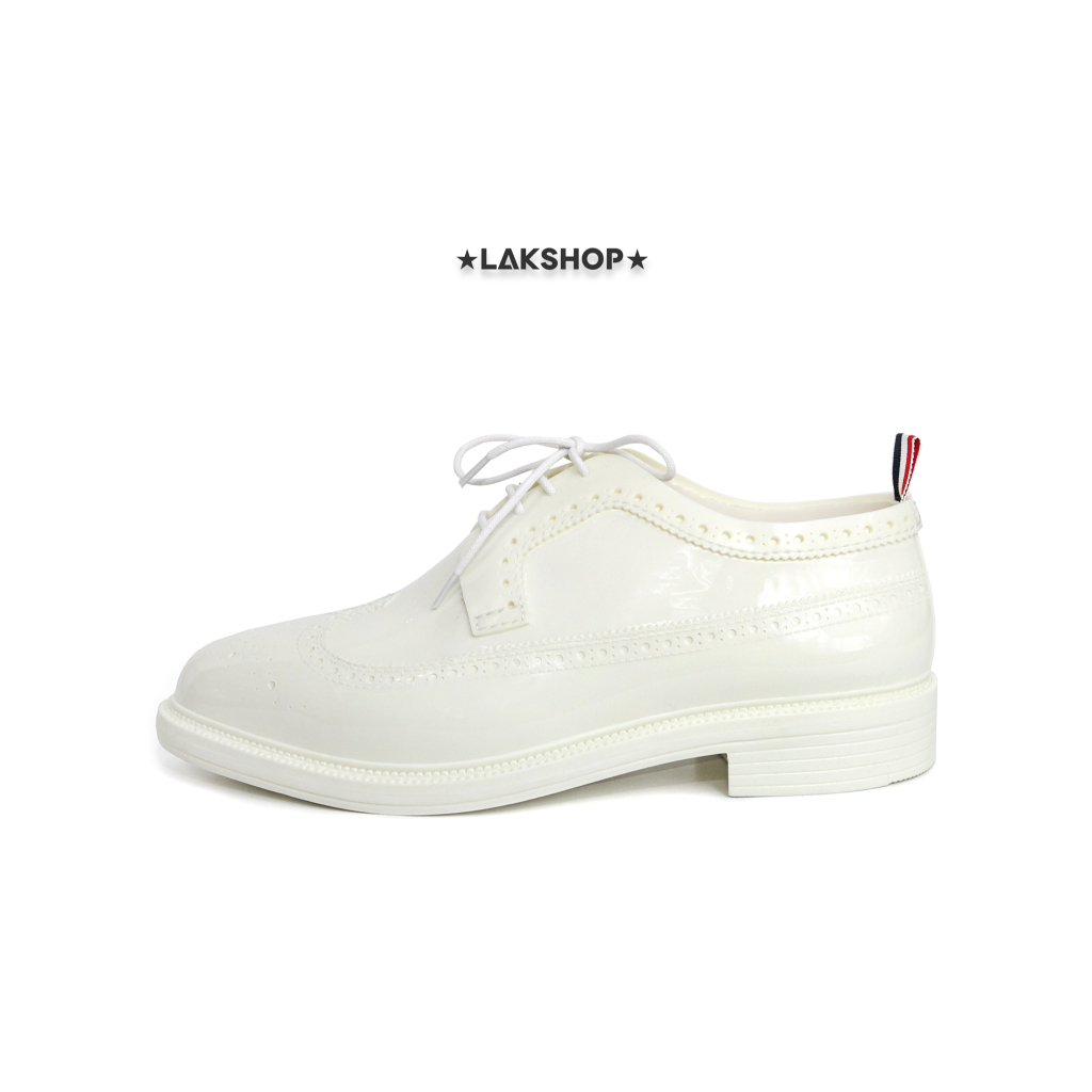 Giày Cream White Rubber Classic Longwing Brogues