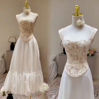  A062 Cabernet Áo lẻ Jihor Top áo ren corset có tay form cúp ngực xinh xắn 