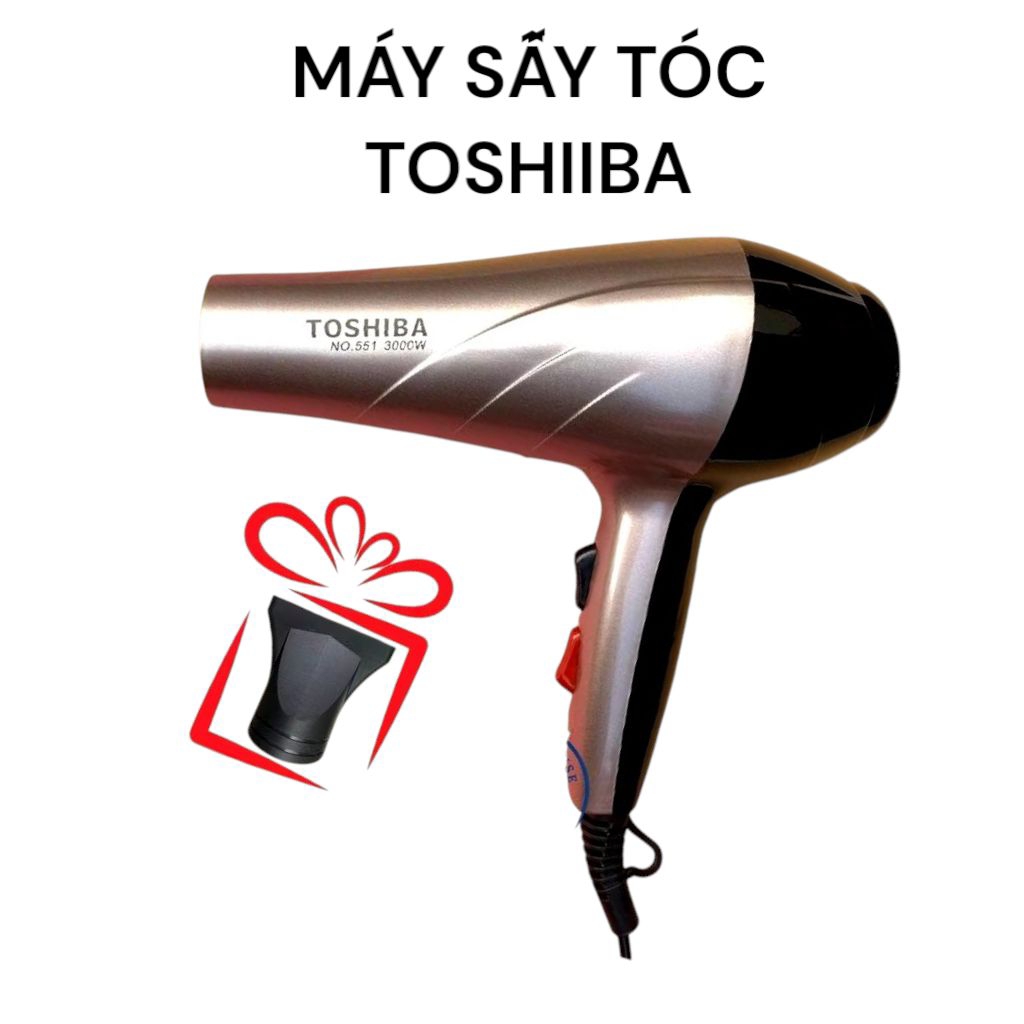 Máy Sấy Tóc TOSHIIBA, Công Suất Lớn 3000W (Tặng Kèm Đầu Thổi) - Hàng Chính Hãng