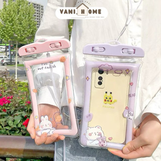 (HOẢ TỐC) Túi chống nước điện thoại xịn viền phao hoạt hình cute nổi trên mặt nước đi bơi đi biển, đi mưa có kèm dây đeo