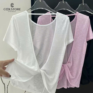 Áo tanktop hở lưng cách điệu thoáng khí tập thể thao gym yoga pilates đạp xe Coolstore