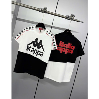  Áo thun nam cổ tròn chất vải cotton phối họa tiết chữ KAPPA cao cấp trẻ trung sang trọng 