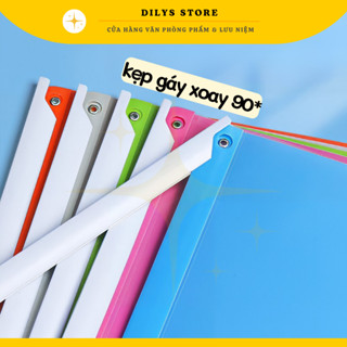 (Loại dày) Rút gáy xoay, bìa cây gáy kẹp xoay, file tài liệu A4 nhựa PP lưu trữ tài liệu tiện lợi