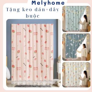 Rèm dán cửa sổ phòng khách.ngủ Melyhome nhiều mẫu đẹp không cần khoan đục.Tặng kèm miếng dán và dây