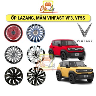 Combo 4 ốp lazang Vinfast VF3 VF5S size 16 inch, ốp mâm cho các dòng xe ô tô bánh 16inch, tự lắp đặt dễ dàng tại nhà