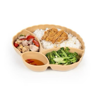 Khay Cơm 4 Ngăn Sò Hoa Nhựa Việt Nhật (MS:5608) Đĩa Đựng Hoa Quả, Trái Cây, Đồ Ăn Vặt Cho Nhà Hàng