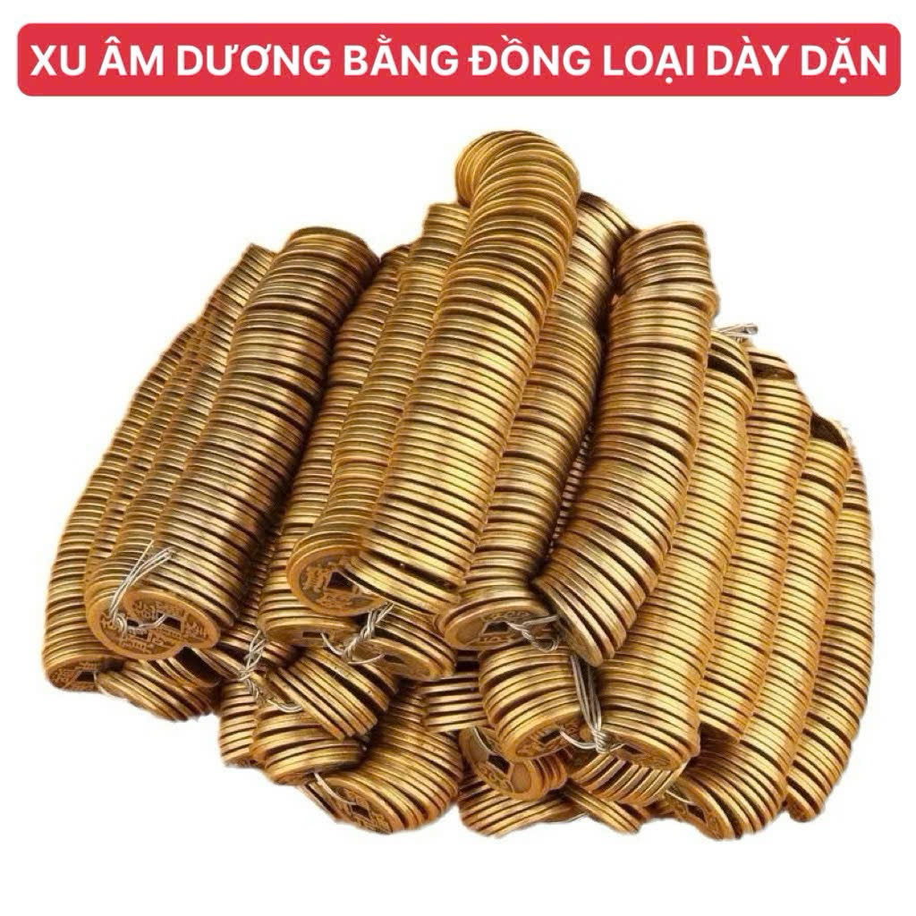 Đồng xu phong thuỷ may mắn bỏ bóp ví chiêu tài lộc