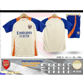 Bộ Đồ Đá Banh CLB Arsenal màu Kem