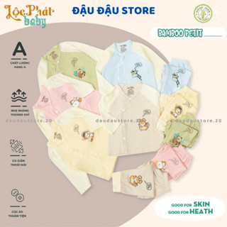 Combo 3/5 Bộ sơ sinh dài tay vạt chéo cúc bấm vải BAM BOO PEPTIT cho bé sơ sinh 0 - 9 tháng  LP-DL15 Đậu Đậu Store