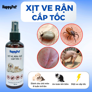 Xịt Ve Rận, Bọ Chét cho Chó Mèo – Diệt Ve Rận, Phòng, Xịt Giường Nệm – Kháng Khuẩn, Khử Mùi 100ml