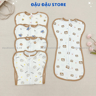 Nhộng chũn thông hơi ATT cho bé 0-6 tháng có khóa - nhộng chũn co dãn giúp bé ngủ ngon Đậu Đậu Store