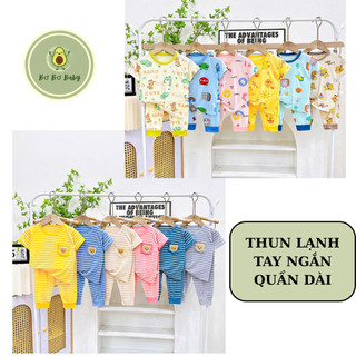 Bộ tay ngắn quần dài THUN LẠNH siêu mềm mát, vải đẹp, in hình dễ thương cho bé
