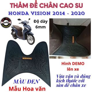 Thảm Để Chân Cao Su Cho Vision 2014–2025 – Lót Sàn Chống Trượt, Dày Đẹp, Gắn Vừa, Dễ Vệ Sinh