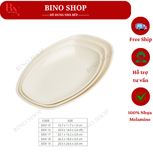 Dĩa Nhựa Melamine Vân Đá Kem
