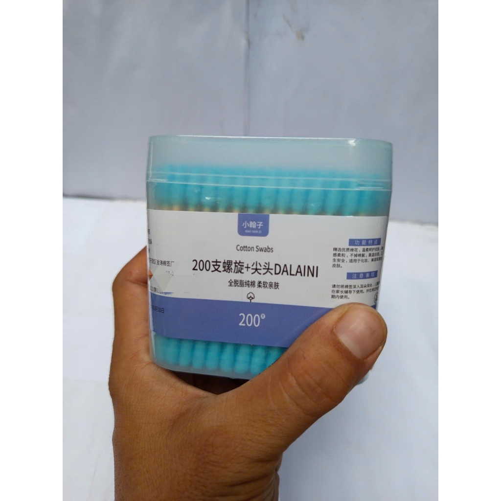 set 5 hôp 200 que bông tăm 2 đầu màu ngẫu nhiên