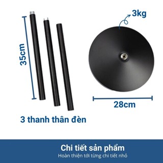  Đế đèn và 3 thanh thân đèn phụ kiện đèn cây đứng Pixar 