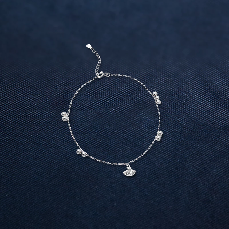 Lắc chân bạc Ý S925 Quạt Chuông Leng Keng Asimi Jingle Chime LC11 6