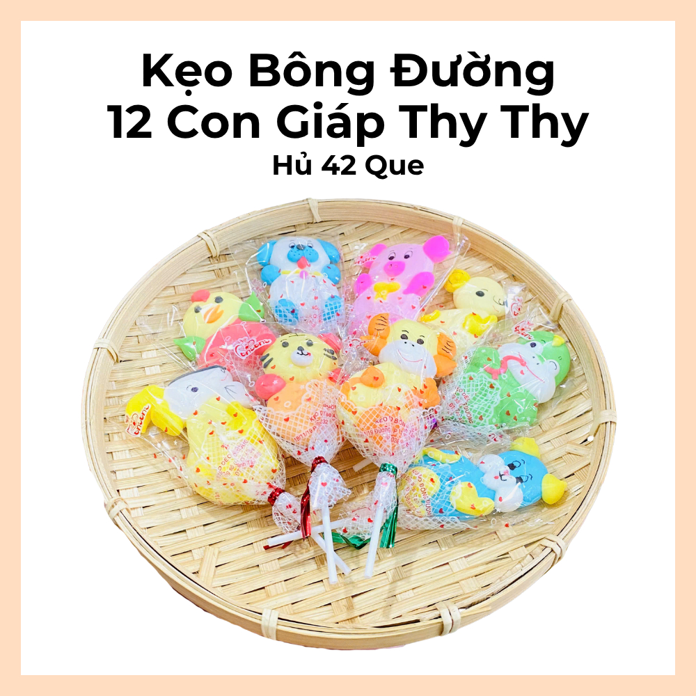 Kẹo Bông Đường Hình 12 Con Giáp Thy Thy - Date Mới