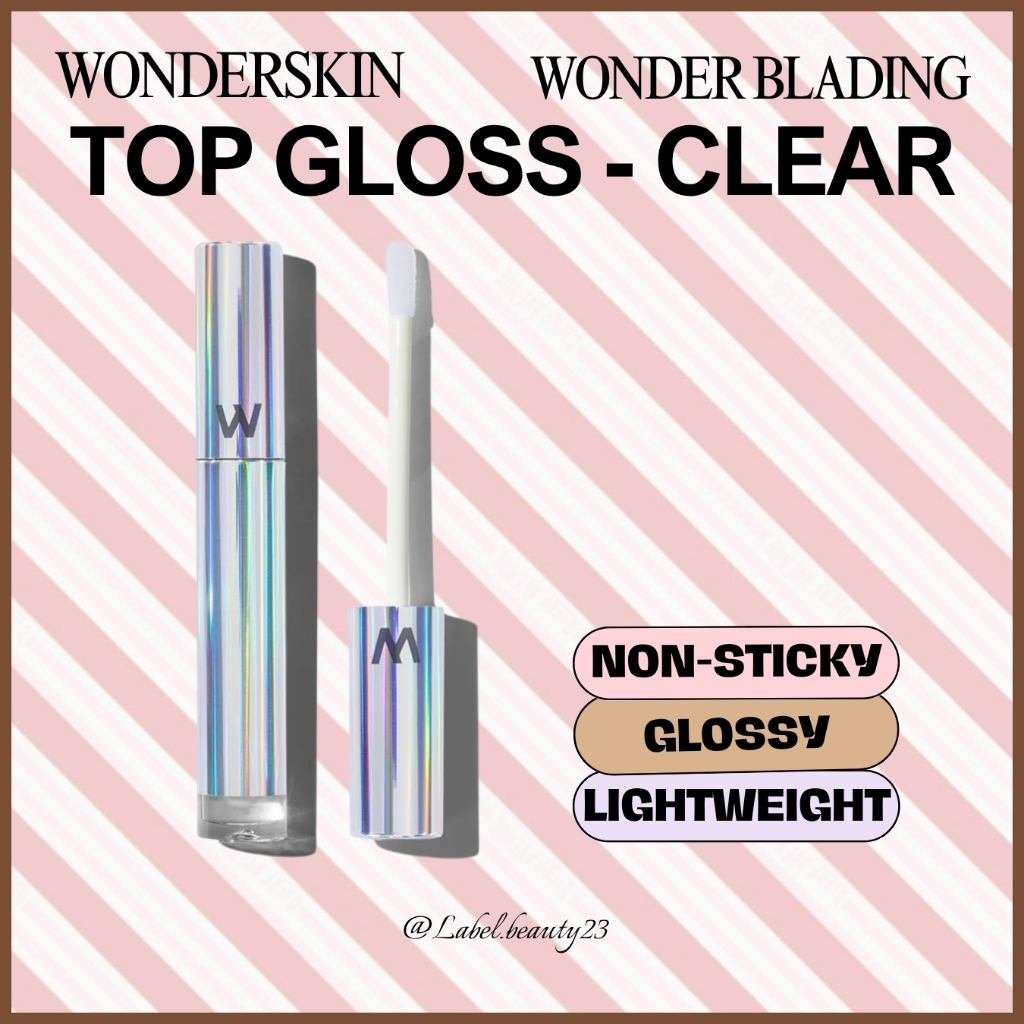 SẴN ✨ Son bóng Wonderskin Top Gloss - Clear Shine - 𝐋𝐚𝐛𝐞𝐥.𝐛𝐞𝐚𝐮𝐭𝐲 ✨
