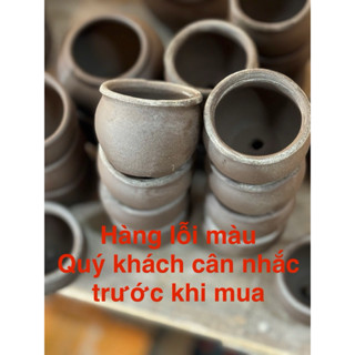[THANH LÝ] Combo Chậu đất nung bắp cải size 5 lỗi màu trồng sen đá, xương rồng